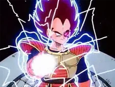 Vegeta charges the Finger Galick Gun.