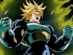 Future Trunks in his Ultra Super Saiyan form.