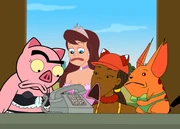 The housemates in Yip Yip mode.