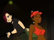 The Hot Topic clerk captures Foxxy.