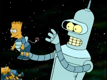 The Simpsons as seen on Futurama