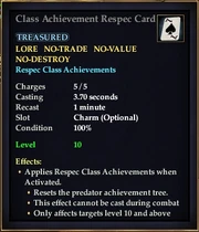 Class Achievement Respec Card