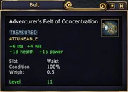 Adventurer's Belt of Concentration