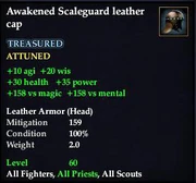 Awakened Scaleguard leather cap