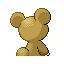 Imagen posterior de Teddiursa en la tercera generación