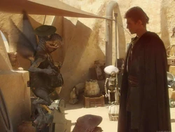 Watto tras reencontrarse con Anakin Skywalker y Padmé Amidala.