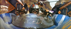 Anakin en su vaina de carreras.