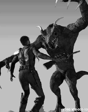 Deathclaw art from Fallout 1