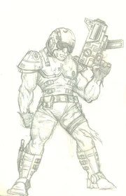 Early leather armor concept art. It was initially intended to also have a helmet.