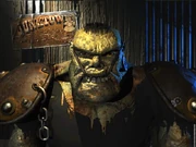 Harry, a super mutant on duty in the Necropolis