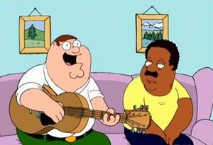 Peter trying to cheer up Cleveland