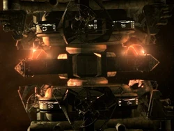 A Sheyang vessel charges its main weapon.