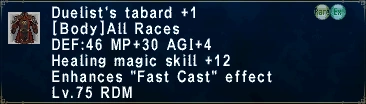 Duelist's Tabard +1