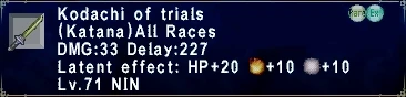 Kodachi of Trials