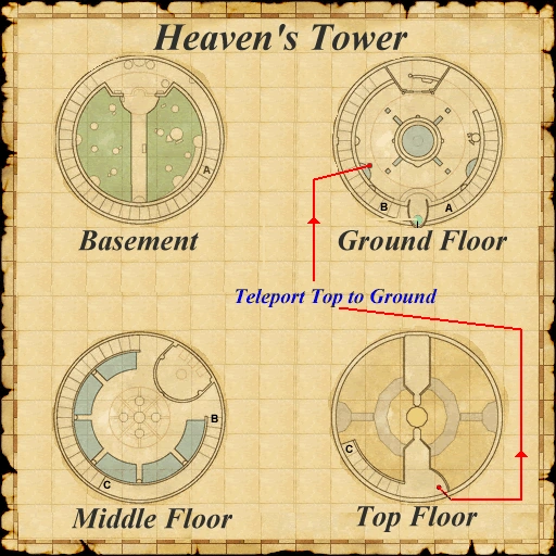 Heavens Tower Locations
