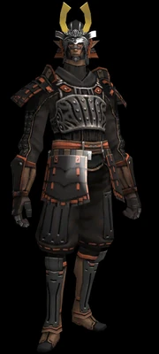 An elvaan male in full Myochin Armor