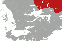 Map of Faerûn highlighting Northeast Faerûn