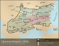 Bulgaria according to the Treaty of San Stefano