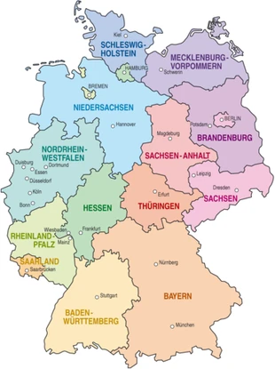 States and cities in Germany.