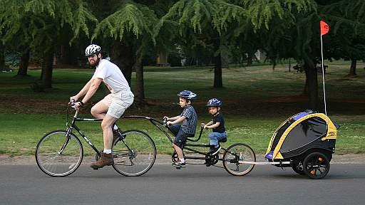 on his bike
