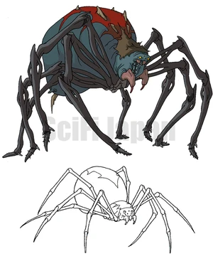 300px-Giant_Mutant_Black_Widow_Spider_and_Hybrid_Spider.jpg