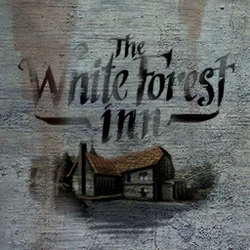 The White Forest Inn sign.