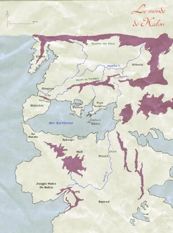 Carte complète du monde de Kalon