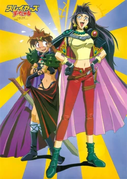 Lina and Naga in each other clothes.