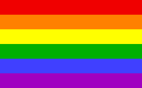 Six color flag — a symbol of  LGBT movement