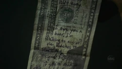 The lower half of the real Henry Gale's $20 note