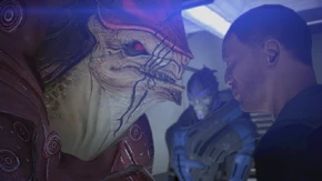 Wrex gets up close and personal with C-Sec