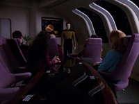 Die Aussichtslounge eines Schiffs der Galaxy-Klasse
