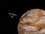 Die Enterprise im Orbit von Janus VI.