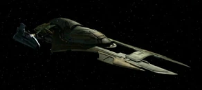 Vessel of the class, docked with Degra's shuttle