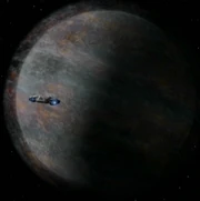 The planet Gaia and its energy barrier.