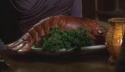 A cooked lobster