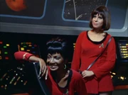 Uhura and Mears add to crew's laughter