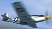 A P-51 Mustang in flight