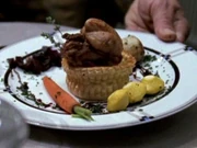 Luhvian quail with truffle sauce.