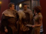 O'Brien and Bashir in their costumes for the program
