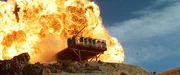 Soran's launcher explodes