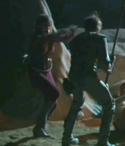 ...as stunt double for Kara Zediker