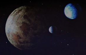Nimbus III and its two moons