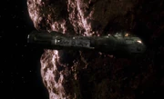An Angosian police shuttle