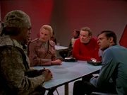 Odo, Worf, Bashir and O'Brien on K-7