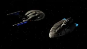 The Sarajevo and the Enterprise in 2154