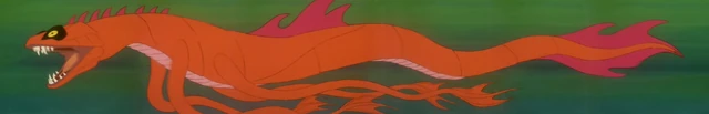 A sur-snake swimming. (TAS: "The Ambergris Element")