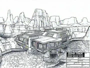 John Eaves sketch of Tigan family house