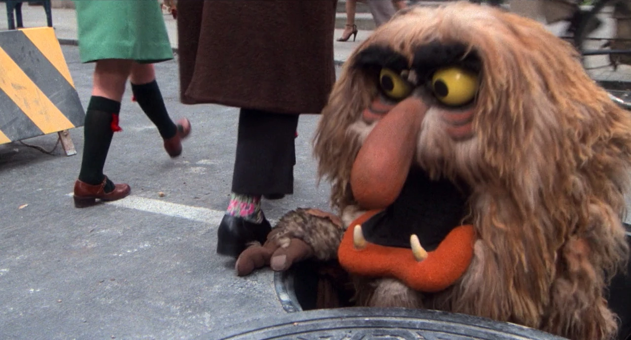 Sweetums in the "Hey a Movie!" number, from The Great Muppet Caper.