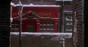 "Statler and Waldorf" haberdashery in The Muppet Christmas Carol